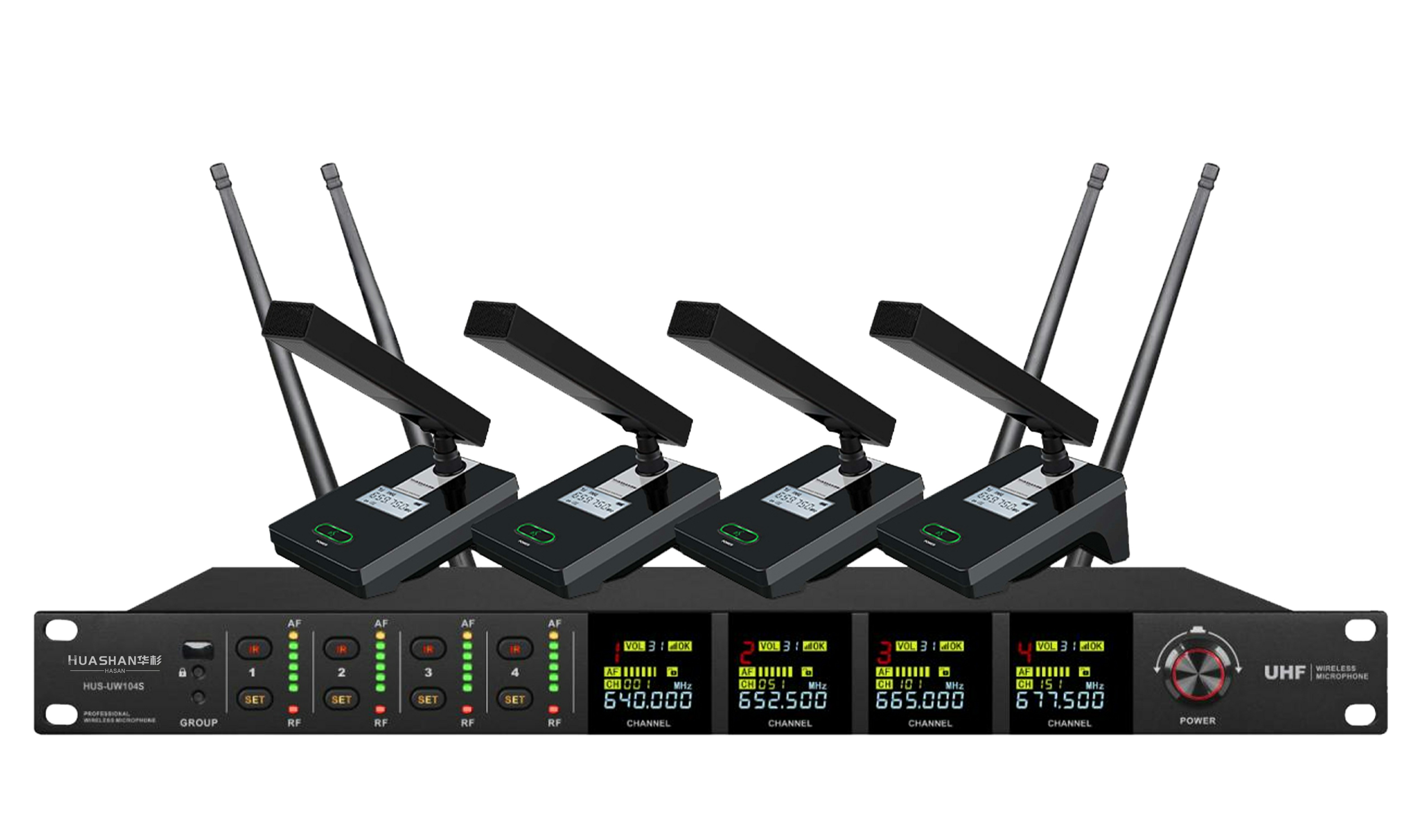 HUS-UW104S一拖四无线麦克风