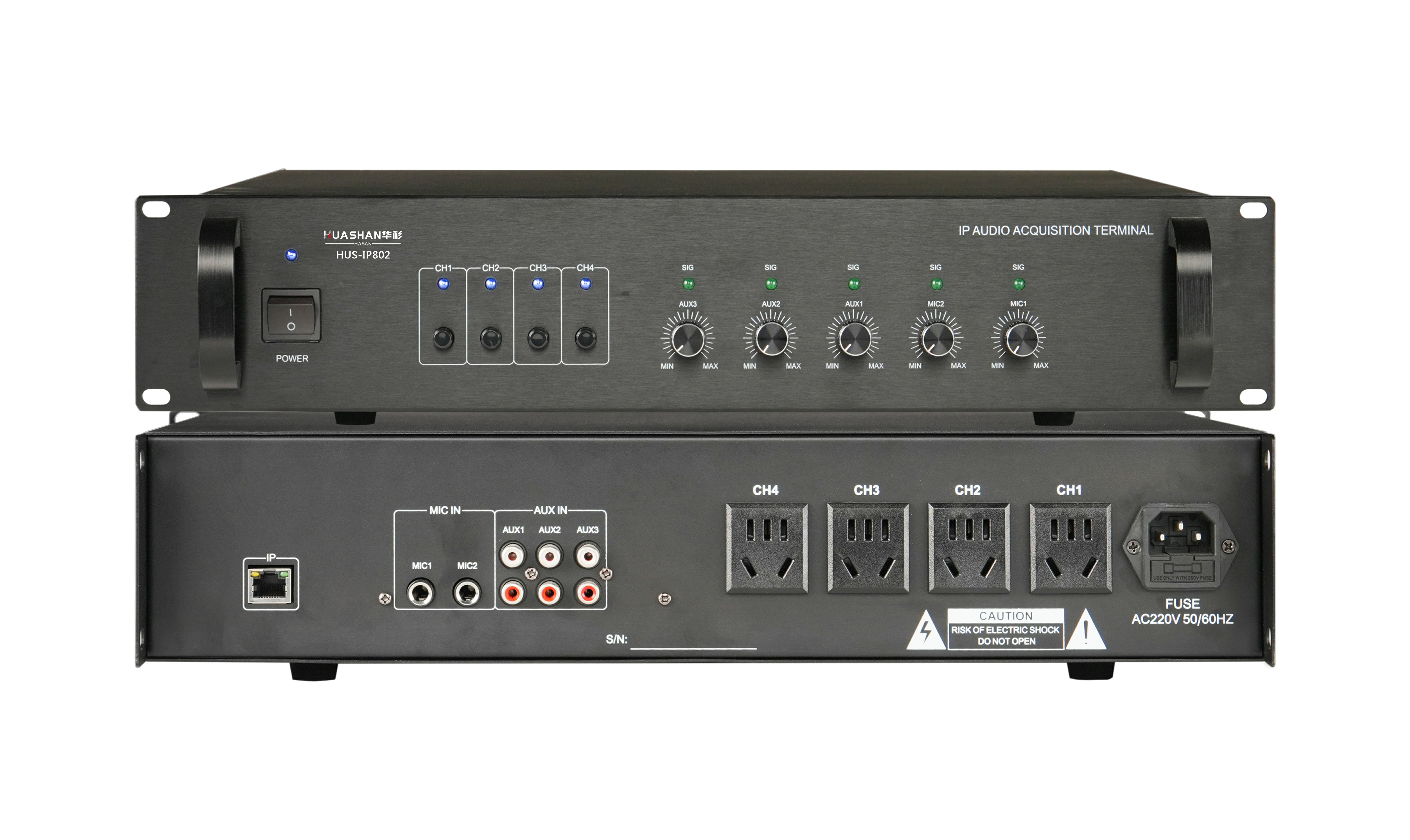 HUS-IP802 IP网络编码器 (IP采集终端) 模拟信号转数字信号