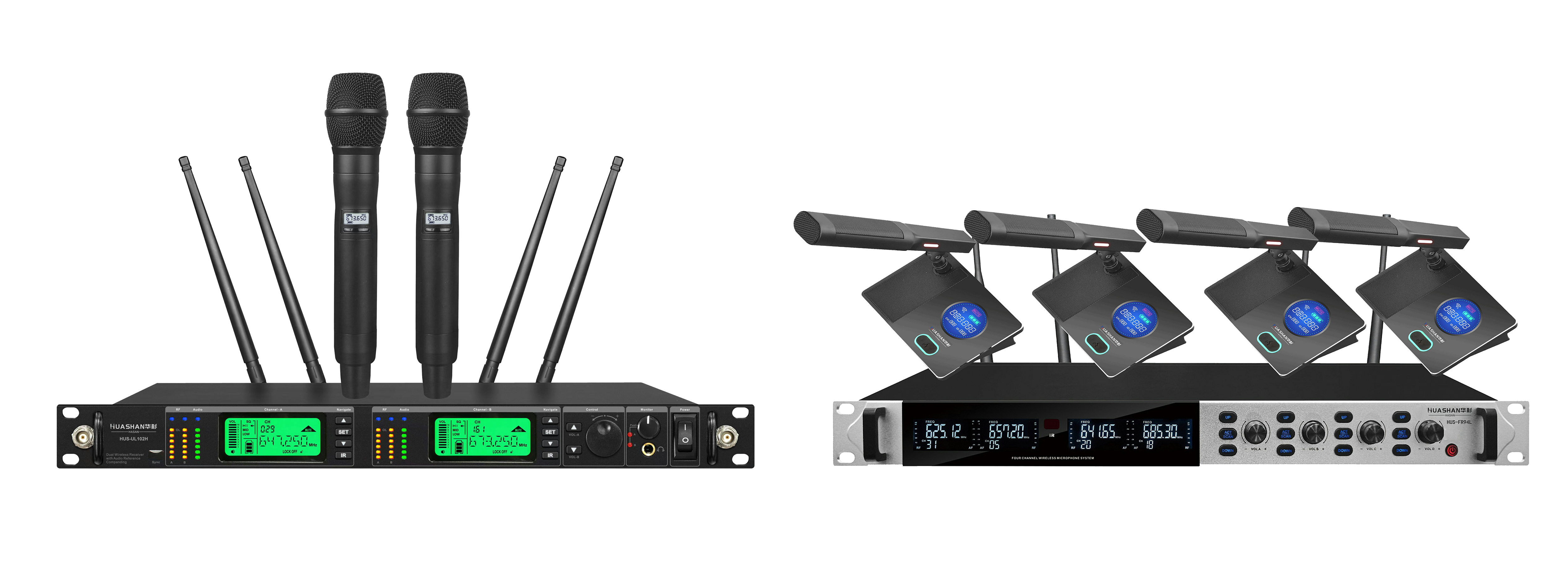 真分集一拖二话筒HUS-UL102H