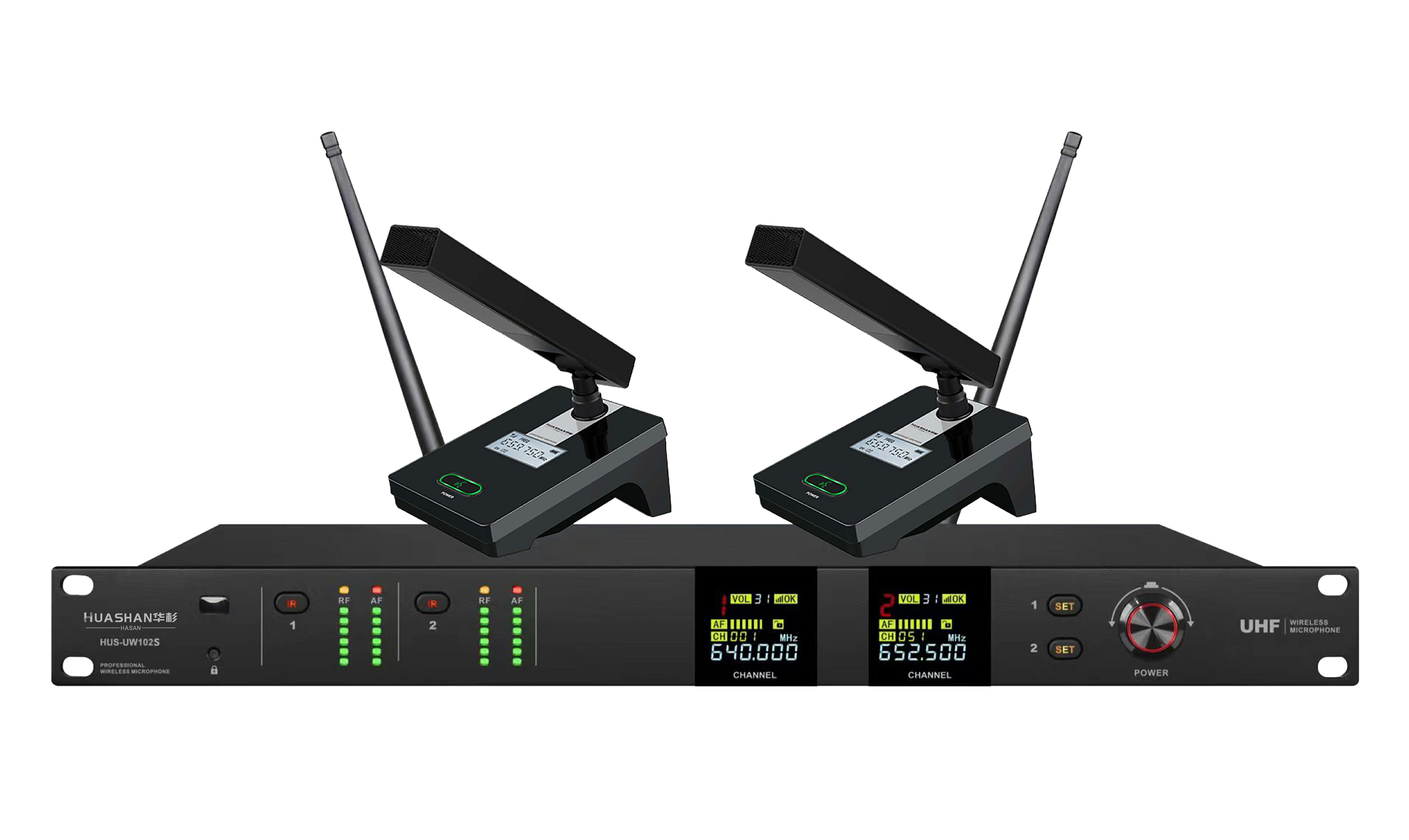 HUS-UW102S一拖二无线会议麦克风
