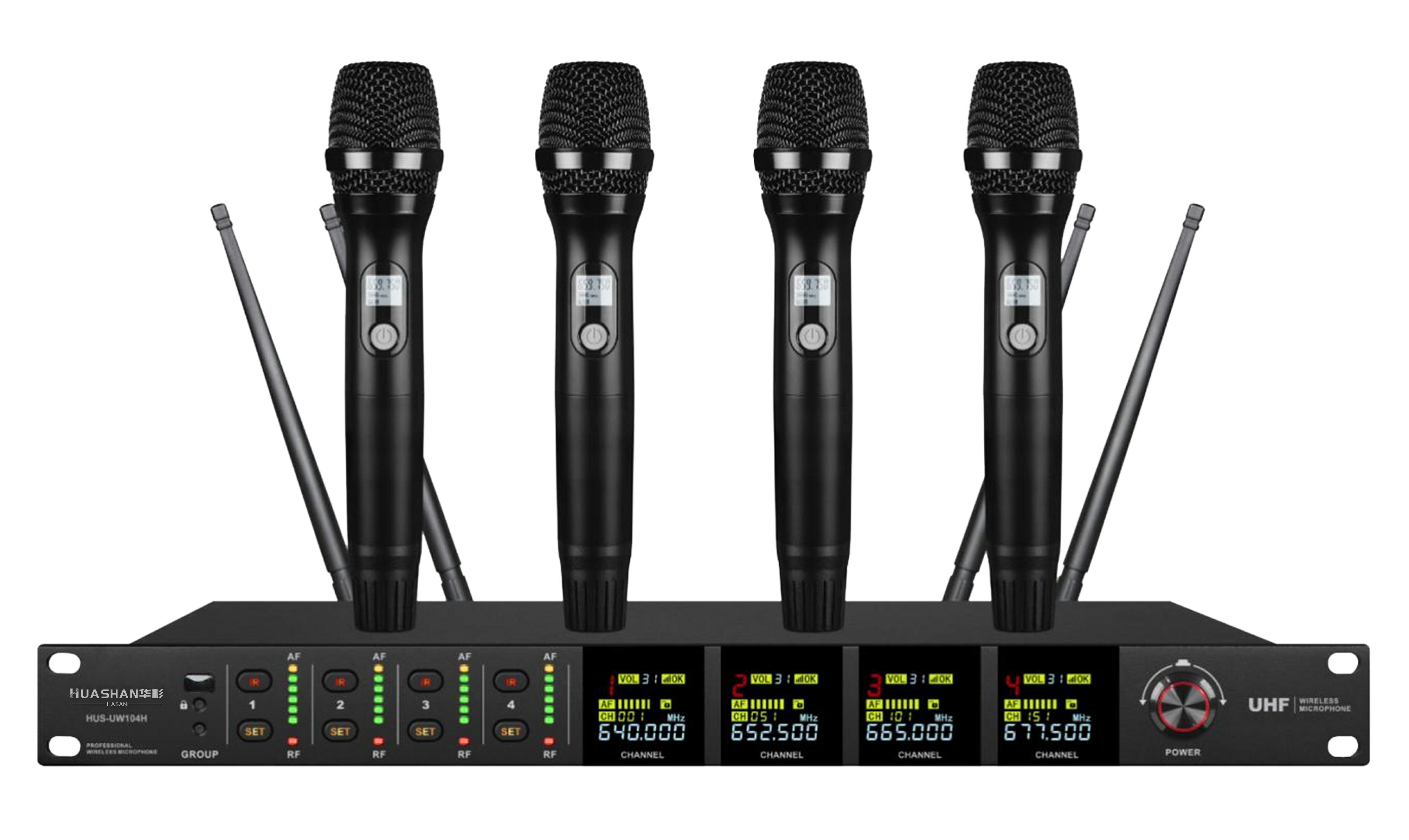 HUS-UW104H 一拖四无线手持麦克风