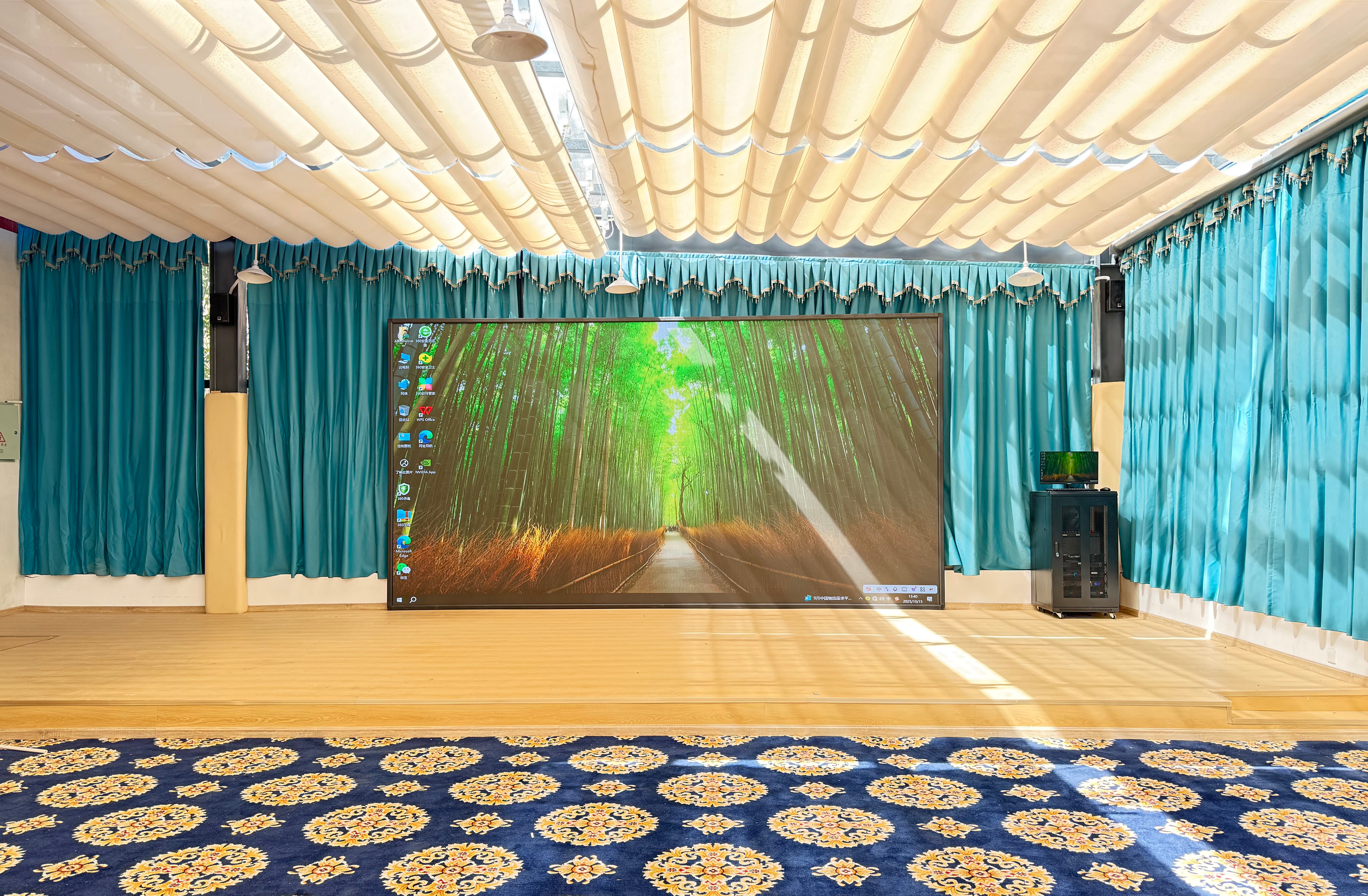 华杉HuaShan音视频助力山南市琼结县敬老院发言扩声大屏系统项目